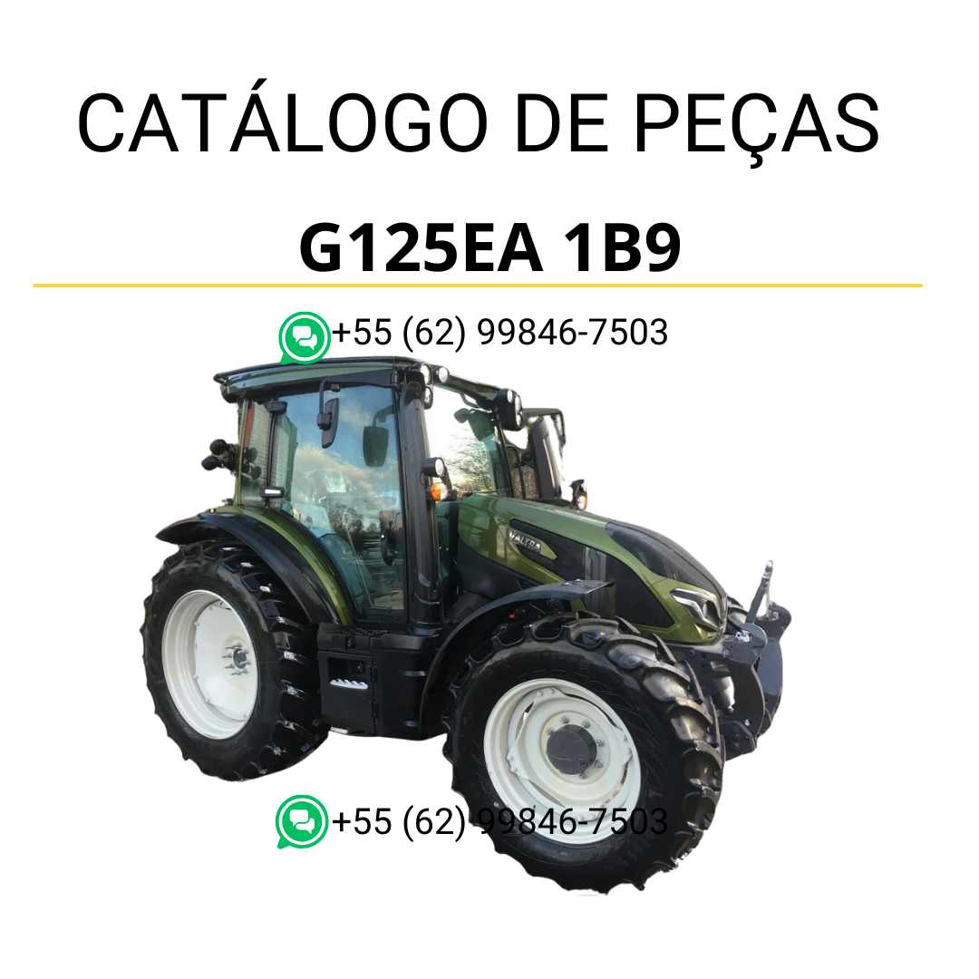 Catálogo de peças Valtra G125EA (G5 Series) em PDF — reúne diagramas ilustrados, códigos originais e detalhes completos de montagem e manutenção do trator agrícola.
