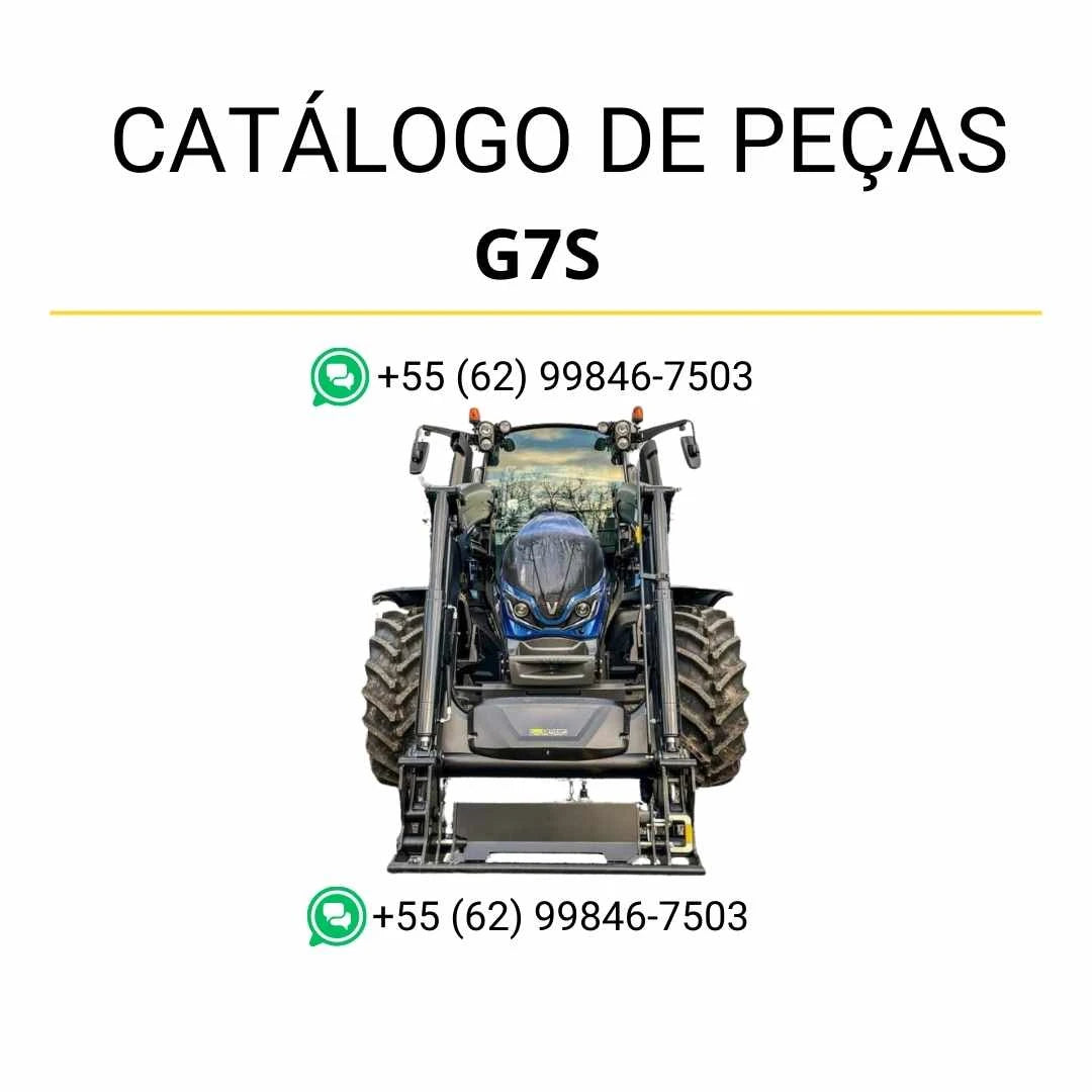Catálogo de peças Valtra G7S para carregador frontal em PDF, com diagramas técnicos e componentes detalhados