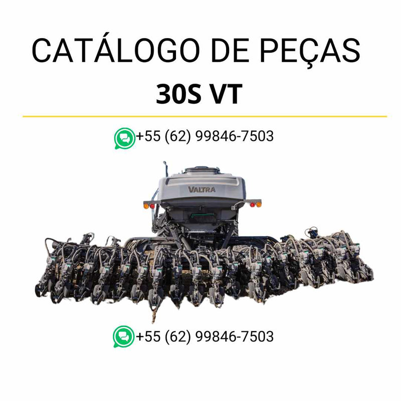 Catálogo de peças Valtra Momentum 30S VT em PDF — contém diagramas técnicos detalhados, lista de componentes originais e instruções de montagem da plantadeira agrícola.