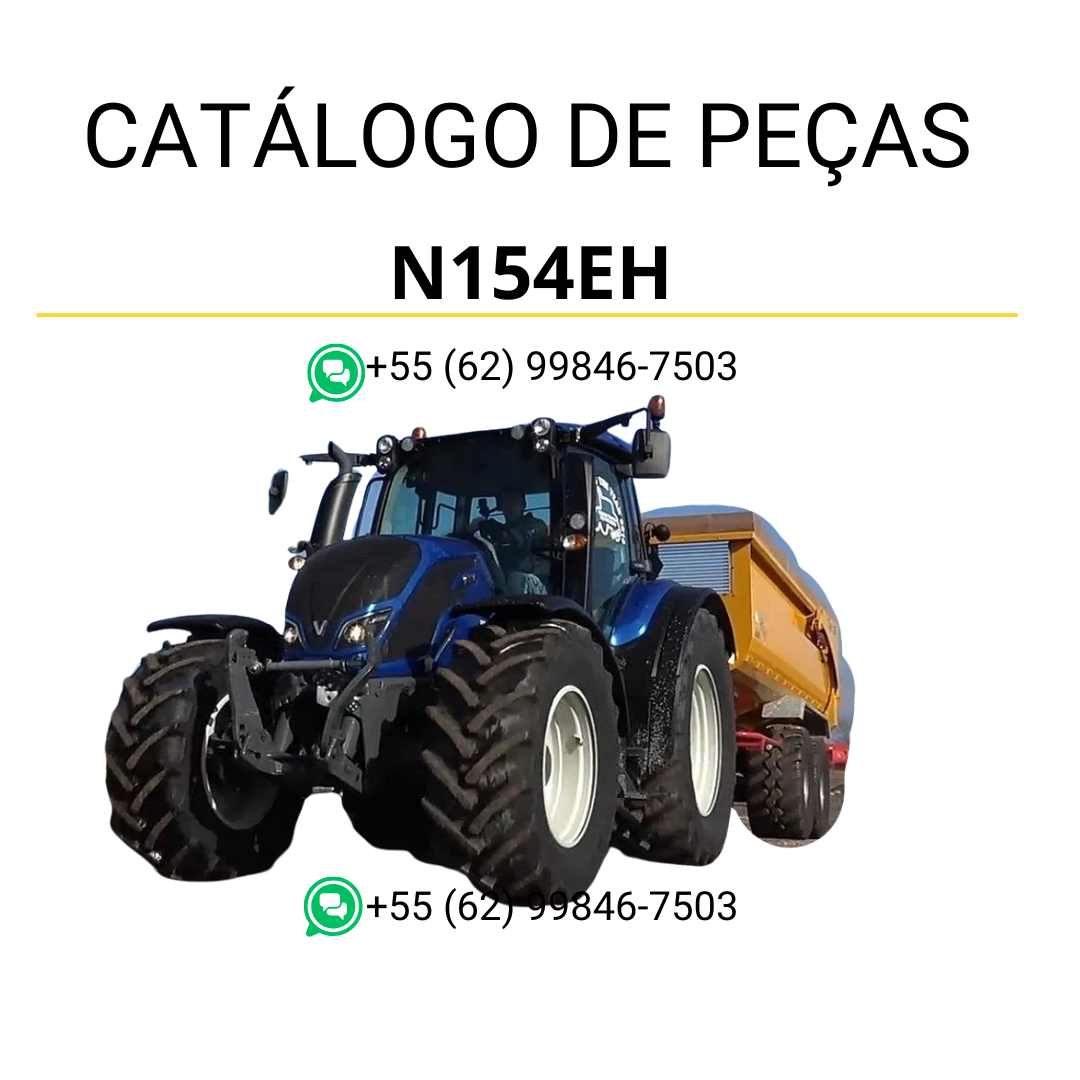 Catálogo de peças Valtra N154EH (série N4) em formato PDF com diagramas técnicos, vistas explodidas e identificação completa de componentes originais.