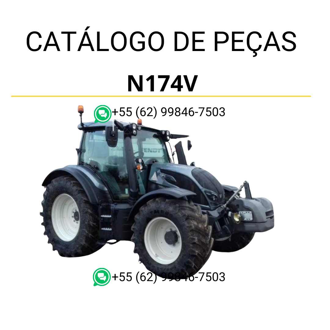 Catálogo de peças Valtra N174V N4 Series em PDF, com ilustrações técnicas detalhadas e lista completa de componentes originais do trator.