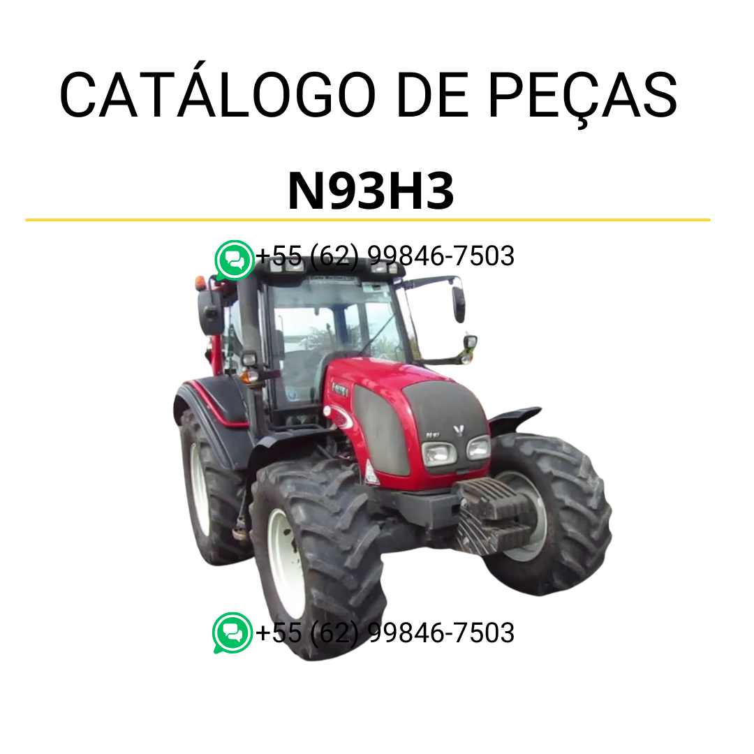 Catálogo de peças Valtra N93H3 da série N3 em PDF, com diagramas técnicos e identificação completa dos componentes originais do trator.