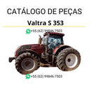 Catálogo de peças Valtra S353 em PDF — inclui diagramas técnicos detalhados, códigos originais e lista completa de componentes para manutenção e reposição do trator agrícola.