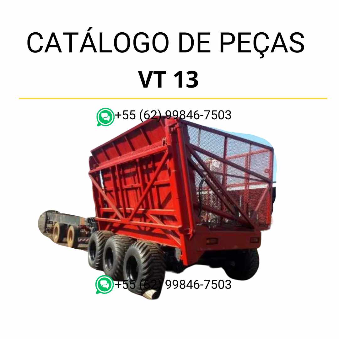 Catálogo de peças Valtra Santal VT13 em PDF — guia técnico completo com diagramas ilustrados e lista detalhada de componentes originais do veículo de transbordo agrícola.