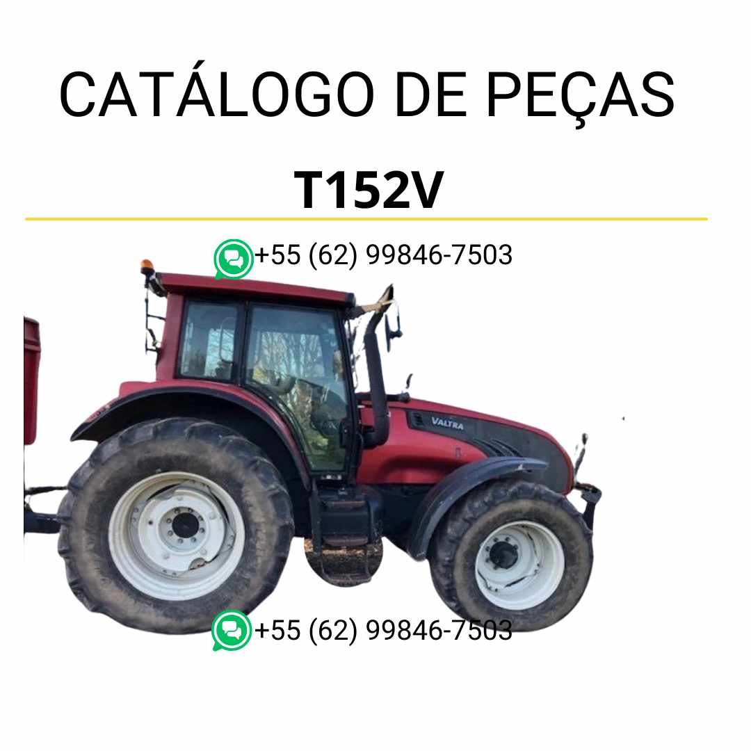 Catálogo de peças Valtra T152V T2 Series em PDF com ilustrações técnicas detalhadas e lista completa de componentes originais do trator.