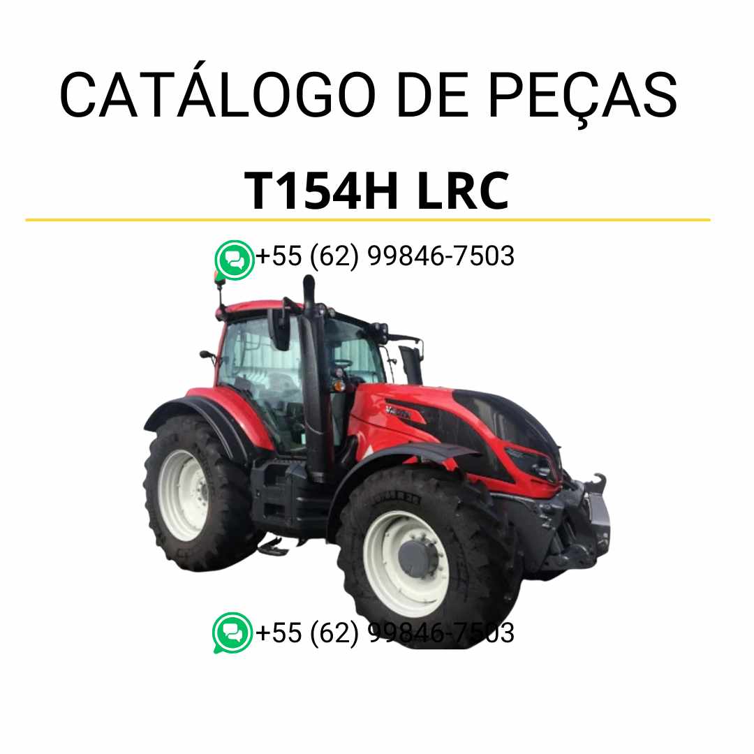 Catálogo de peças Valtra T154H LRC T4 Series em PDF com ilustrações detalhadas e relação completa de componentes originais do trator.