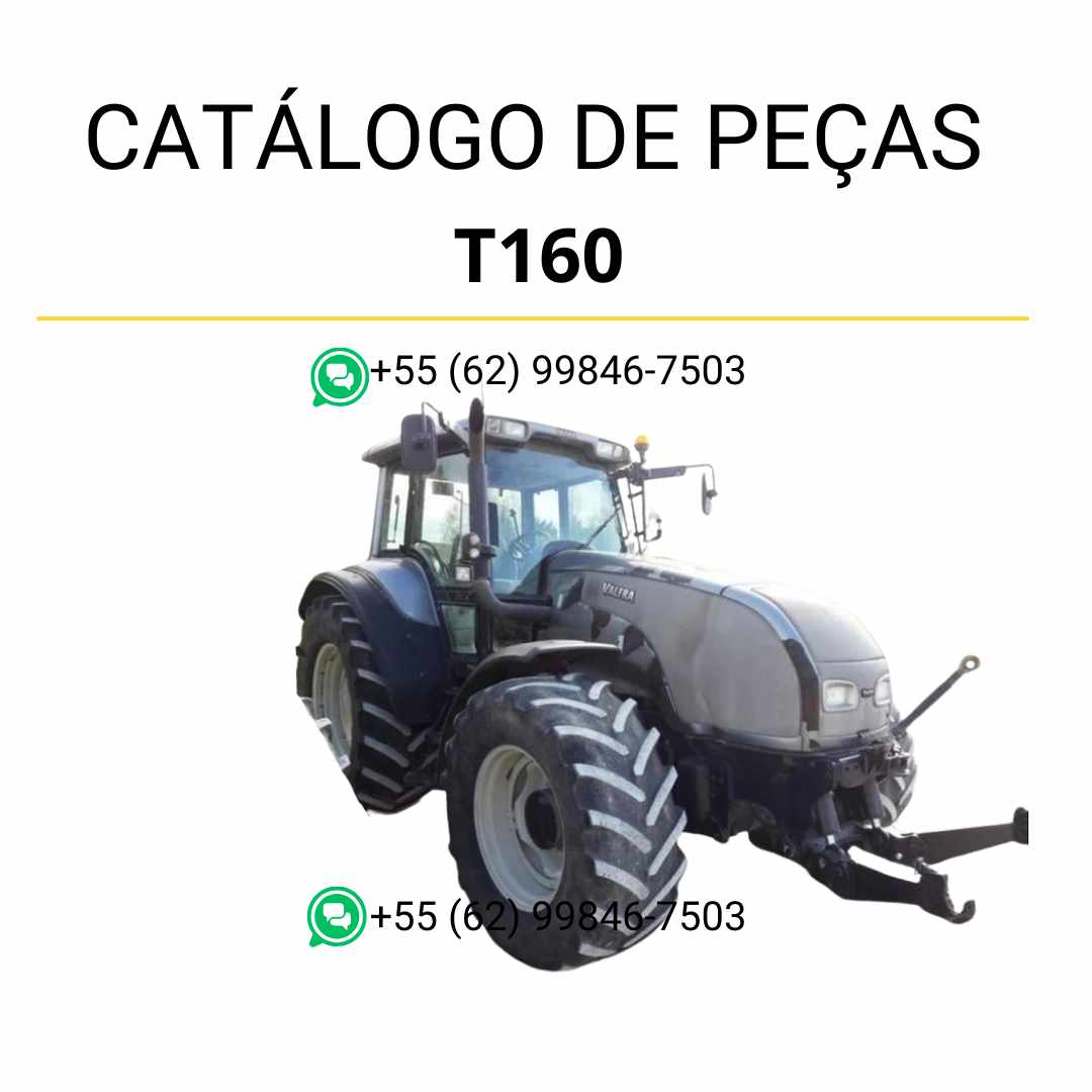 Catálogo de peças Valtra T160 T Series em PDF com ilustrações técnicas completas e relação detalhada de componentes originais do trator.