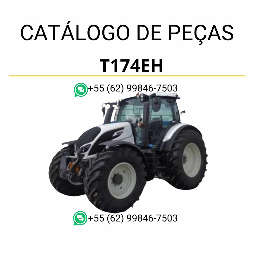 Catálogo de peças Valtra T174EH T4 Series em PDF com diagramas técnicos precisos e lista detalhada de componentes originais.