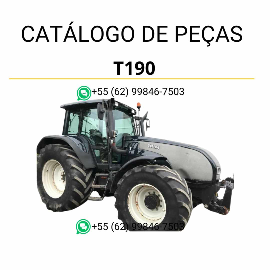 Catálogo de peças Valtra T190 T Series Trator em PDF — contém diagramas detalhados, vistas explodidas e lista completa de componentes originais para manutenção e reparos agrícolas.