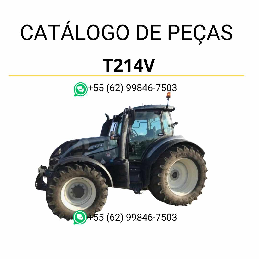 Catálogo de peças Valtra T214V T4 Series Trator em PDF — mais de 400 páginas com diagramas detalhados, ilustrações técnicas e lista completa de componentes originais para manutenção e identificação de peças agrícolas.