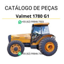 Catálogo de peças Valtra Valmet 1780 G1 em PDF — apresenta diagramas técnicos detalhados, códigos originais e lista completa de componentes do trator agrícola para manutenção e reparo.