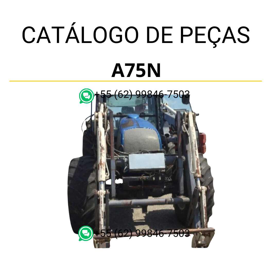 Catálogo de peças Valtra A75 (A Series) em PDF — reúne ilustrações técnicas detalhadas, códigos originais e lista completa de componentes para manutenção e identificação precisa do trator agrícola.