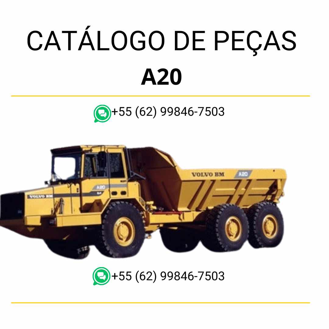 Catálogo de peças em PDF para o caminhão articulado Volvo A20 6x4 – conteúdo técnico completo em português