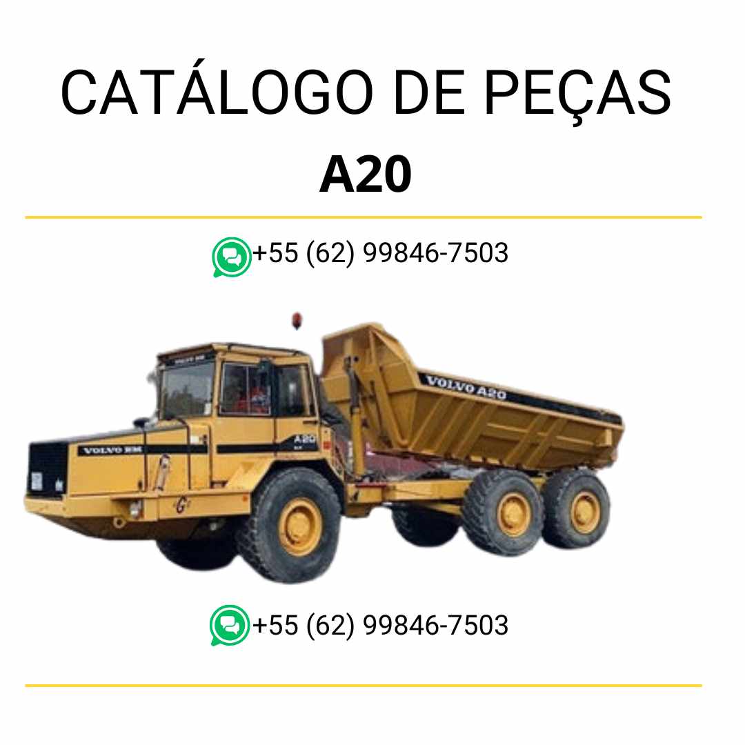 Manual de peças em PDF do caminhão articulado Volvo A20 BM – conteúdo técnico em português com diagramas detalhados