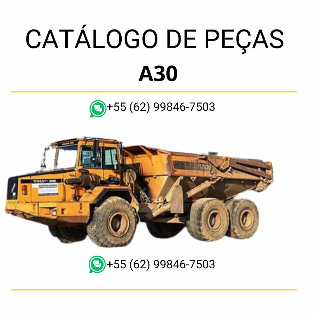 Catálogo em PDF das peças do caminhão articulado Volvo A30 BM – conteúdo técnico ilustrado em português com códigos completos