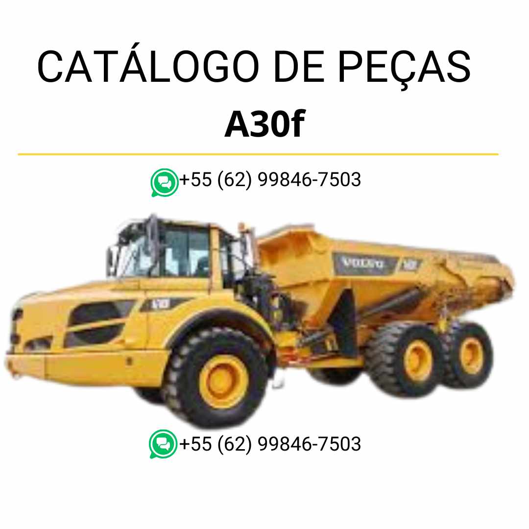 Catálogo de peças Volvo A30F série 320001 em PDF, em português, com diagramas técnicos e códigos detalhados para manutenção eficiente