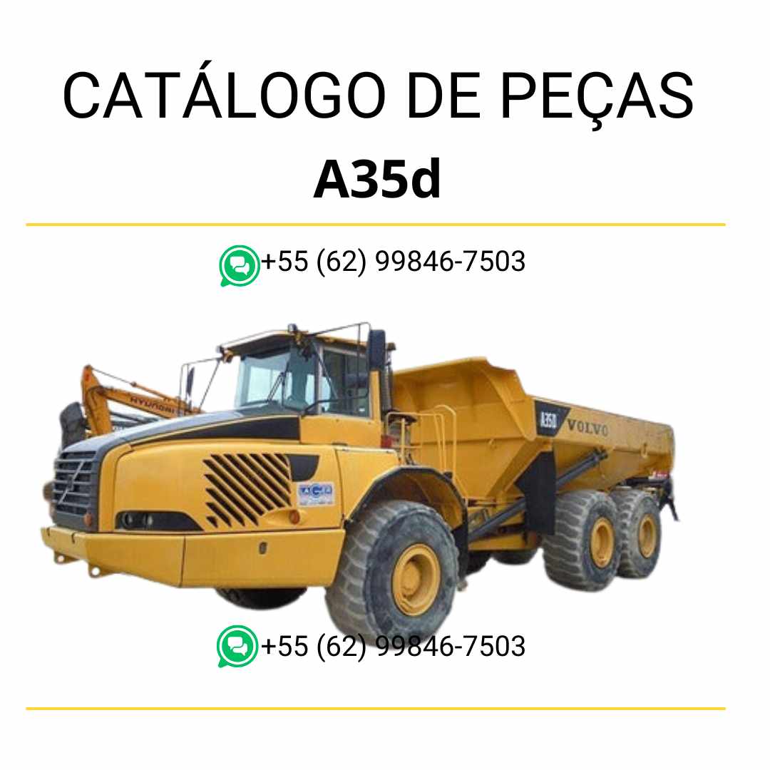 Catálogo de peças em PDF do caminhão articulado Volvo A35D – material técnico em português com diagramas e códigos de componentes