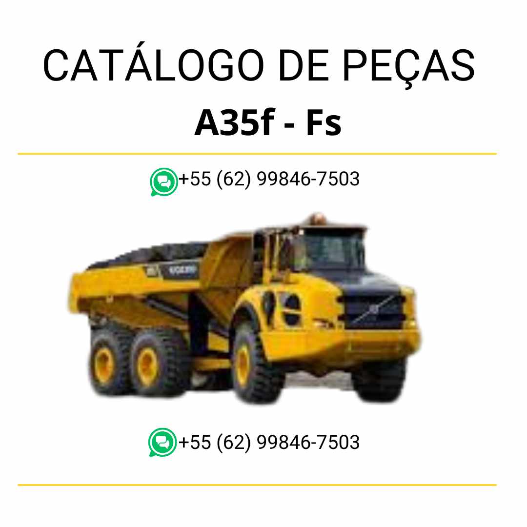 Catálogo de peças Volvo A35F em português, no formato PDF, com diagramas completos, códigos de peças e informações técnicas detalhadas