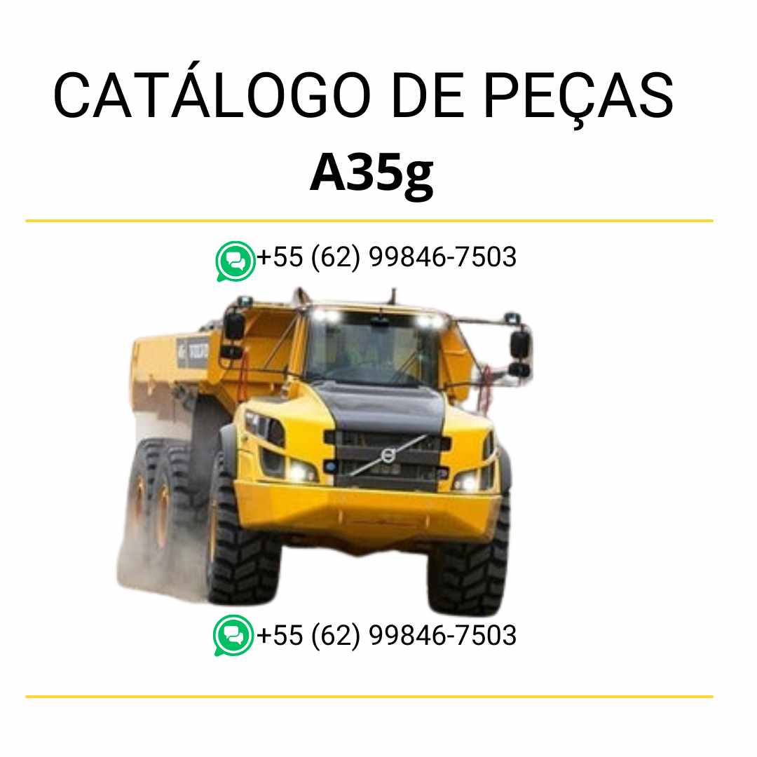 Catálogo de peças em PDF do caminhão articulado Volvo A35G – conteúdo técnico em português com diagramas e códigos detalhados
