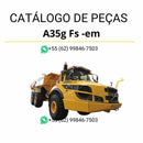 Catálogo PDF em português do caminhão articulado Volvo A35G FS com diagramas técnicos e lista completa de peças e códigos