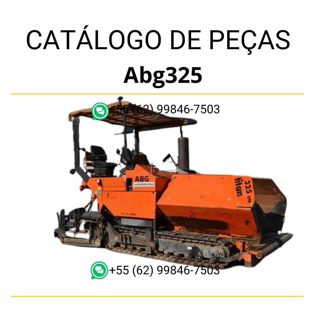 Catálogo de peças Volvo ABG325 para pavimentadora de esteiras em PDF, com listas e diagramas completos em português