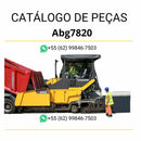 Catálogo de peças Volvo ABG7820 em PDF, ideal para manutenção de pavimentadora de esteiras, em português