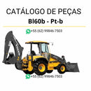 Catálogo de peças Volvo BL60B para retroescavadeira, em PDF, idioma português, com diagramas detalhados e códigos técnicos originais