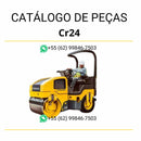 Catálogo de peças Volvo CR24 em português, formato PDF, com listas de componentes, códigos e diagramas técnicos ilustrados