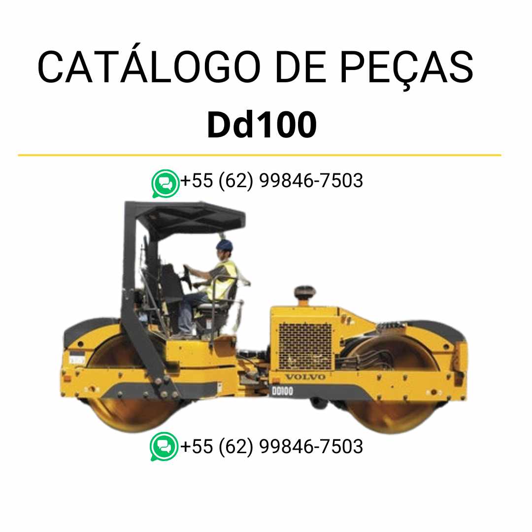 Catálogo de peças Volvo DD100 em português, PDF detalhado com códigos, diagramas e identificação completa dos componentes