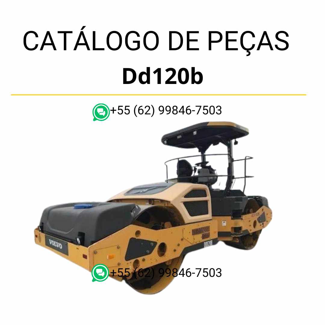 PDF do catálogo de peças Volvo DD120B em português, com diagramas, códigos originais e identificação completa dos componentes