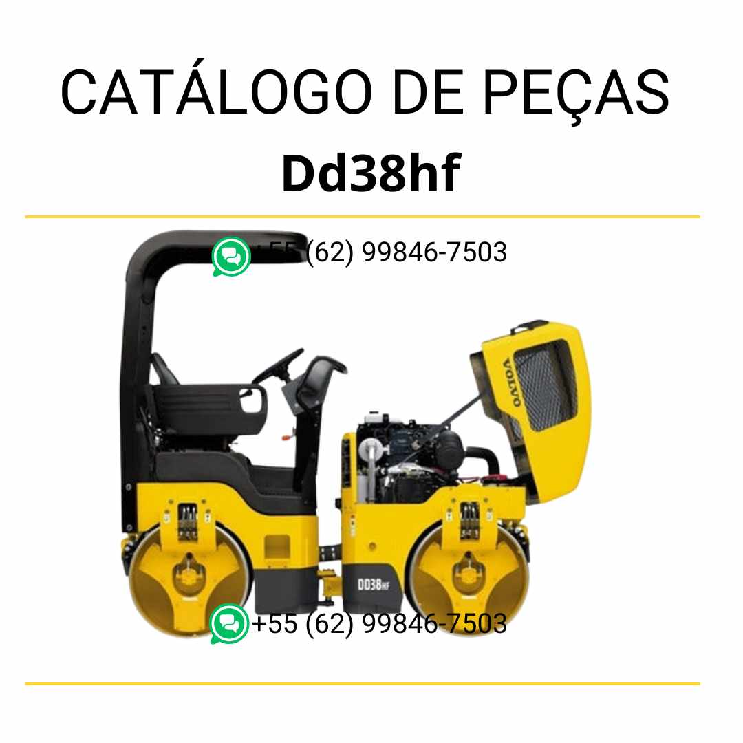Catálogo PDF de peças Volvo DD38HF em português, com identificação técnica, códigos, diagramas e lista de componentes originais