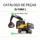 Catálogo de peças em PDF para escavadeira Volvo EC140D L, com diagramas técnicos completos em português do Brasil para manutenção eficiente e identificação de componentes.