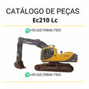 Catálogo de peças PDF para escavadeira Volvo EC210LC, com diagramas detalhados e códigos em português para manutenção eficiente.