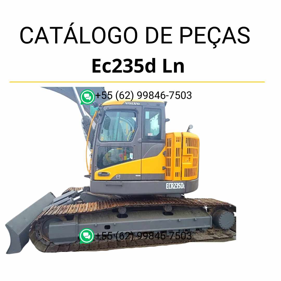 Catálogo PDF de peças da escavadeira Volvo EC235D LN em português, ideal para consulta técnica e manutenção precisa
