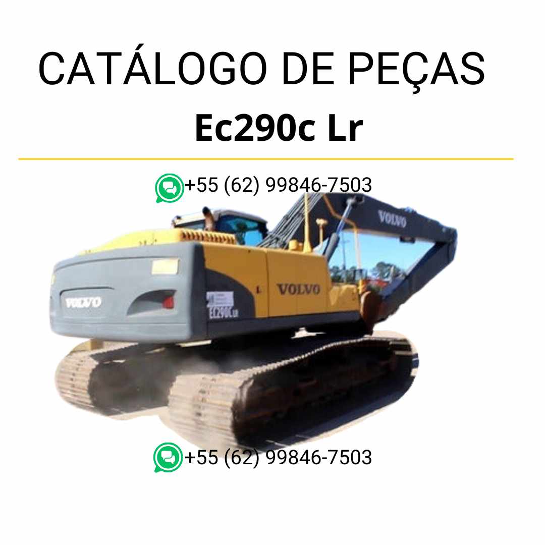 Catálogo PDF de peças da escavadeira Volvo EC290C LR, com conteúdo técnico em português e diagramas completos para manutenção e reposição eficiente.