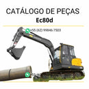 Catálogo de peças em PDF para escavadeira compacta Volvo EC80D, com diagramas técnicos completos em português para manutenção e identificação precisa de componentes.