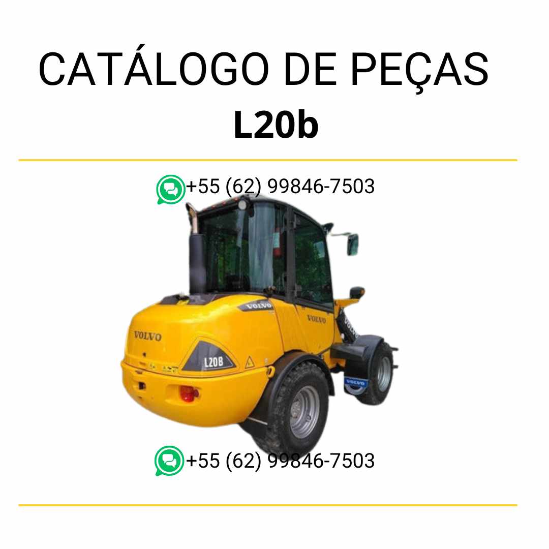 Catálogo de peças em PDF da carregadeira sobre rodas compacta Volvo L20B – manual técnico em português com diagramas detalhados