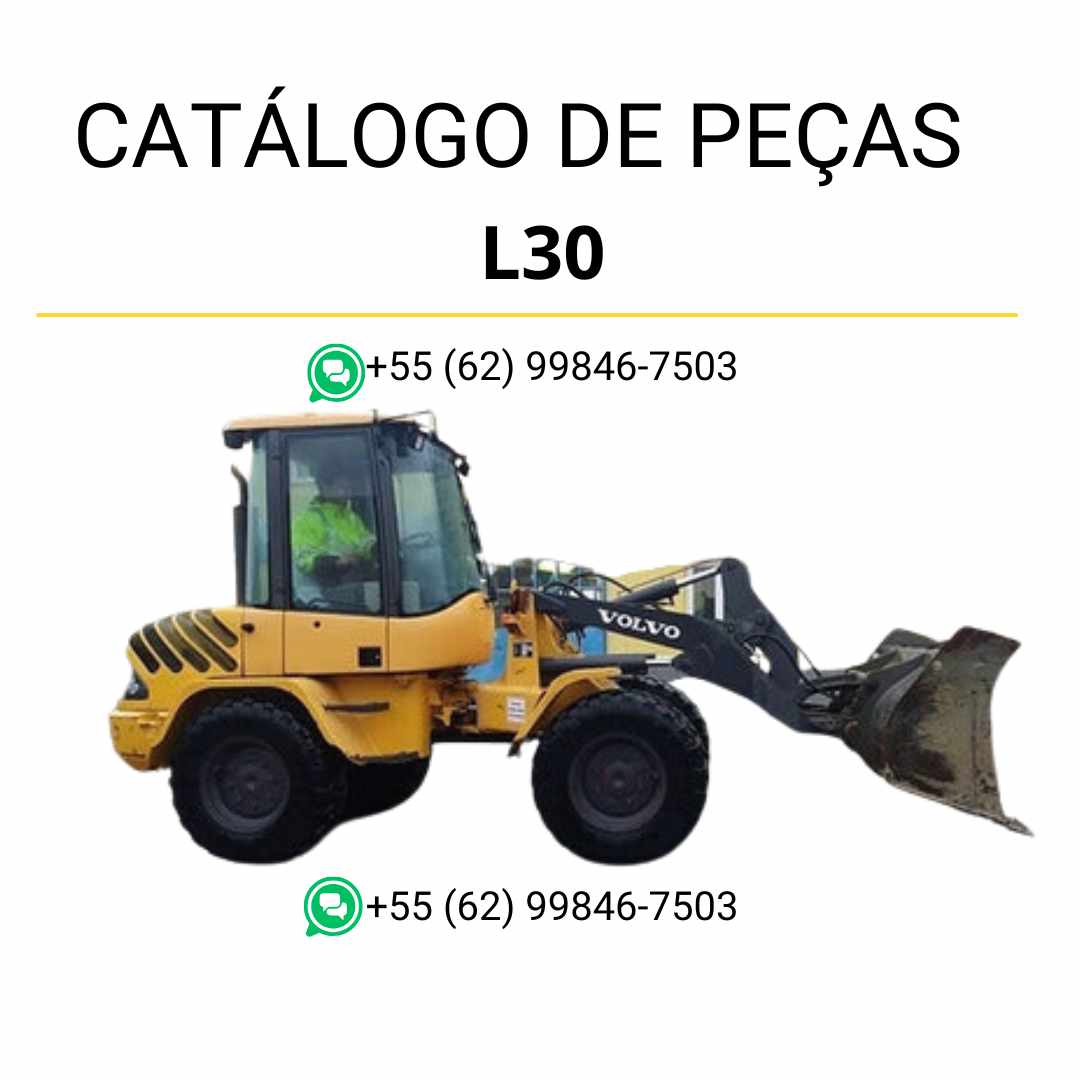 Catálogo de peças em PDF da carregadeira compacta sobre rodas Volvo L30 – conteúdo técnico em português com diagramas detalhados