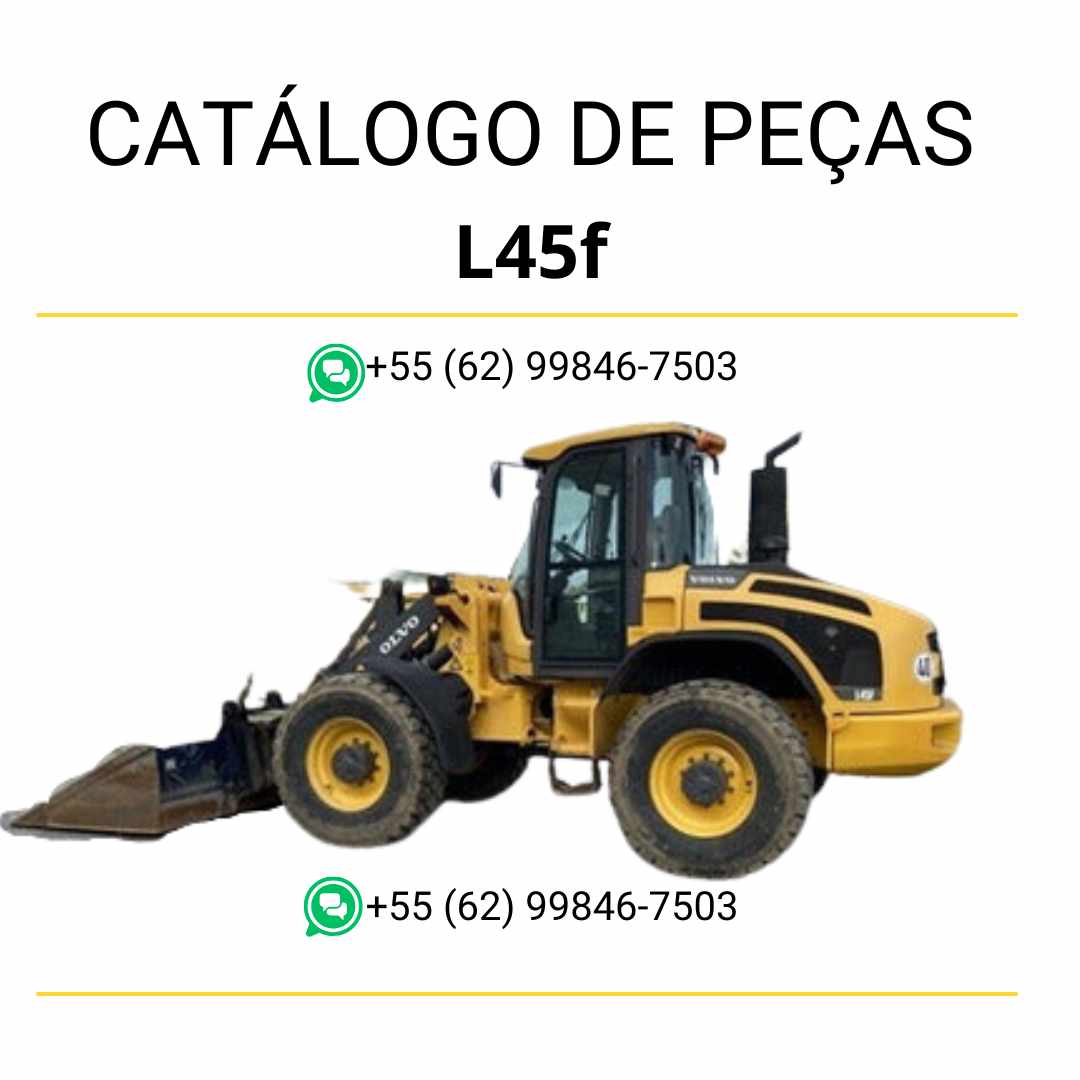 Catálogo de peças em PDF da carregadeira compacta sobre rodas Volvo L45F – conteúdo em português com diagramas técnicos e códigos