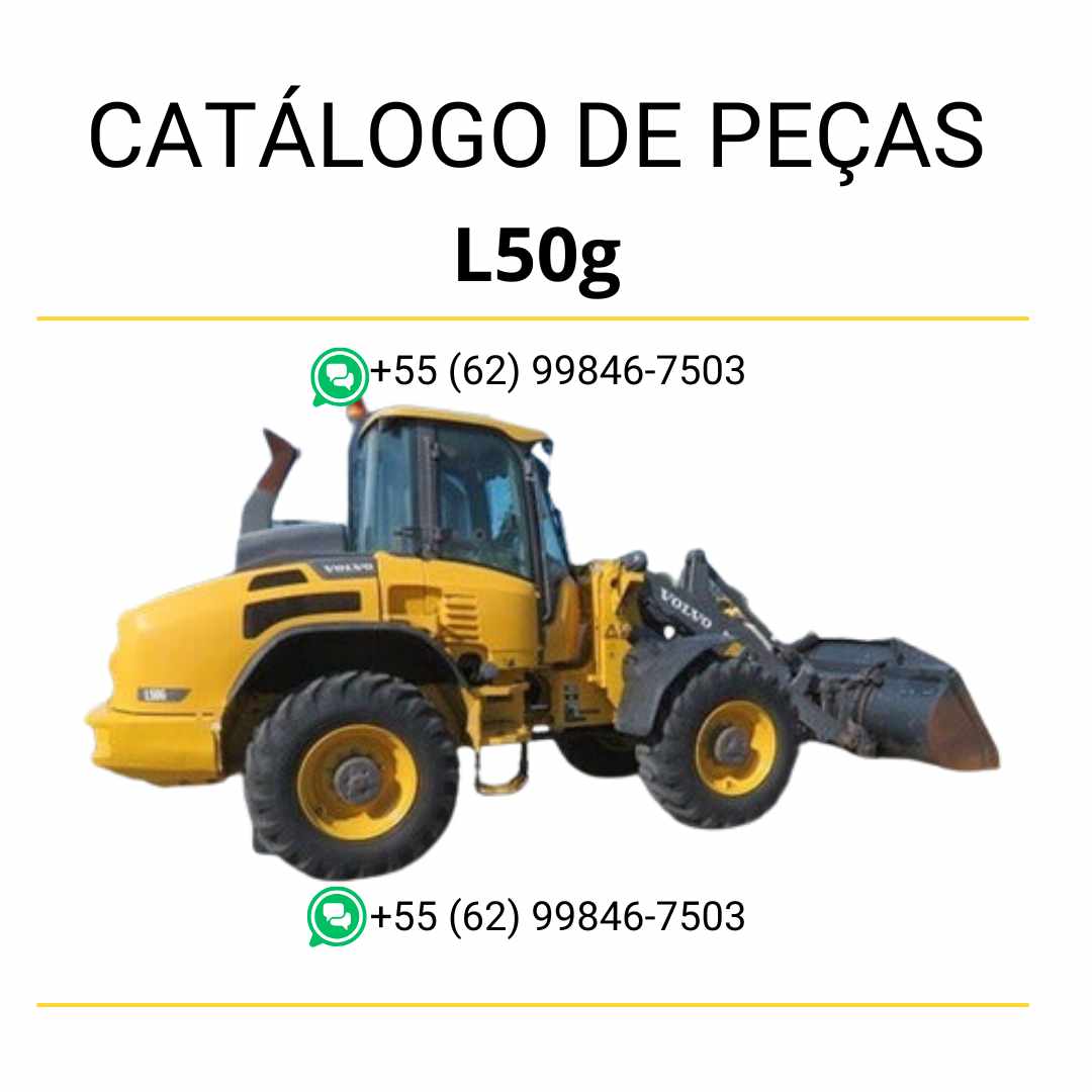 Catálogo de peças em PDF da carregadeira compacta sobre rodas Volvo L50G – conteúdo técnico em português com diagramas detalhados