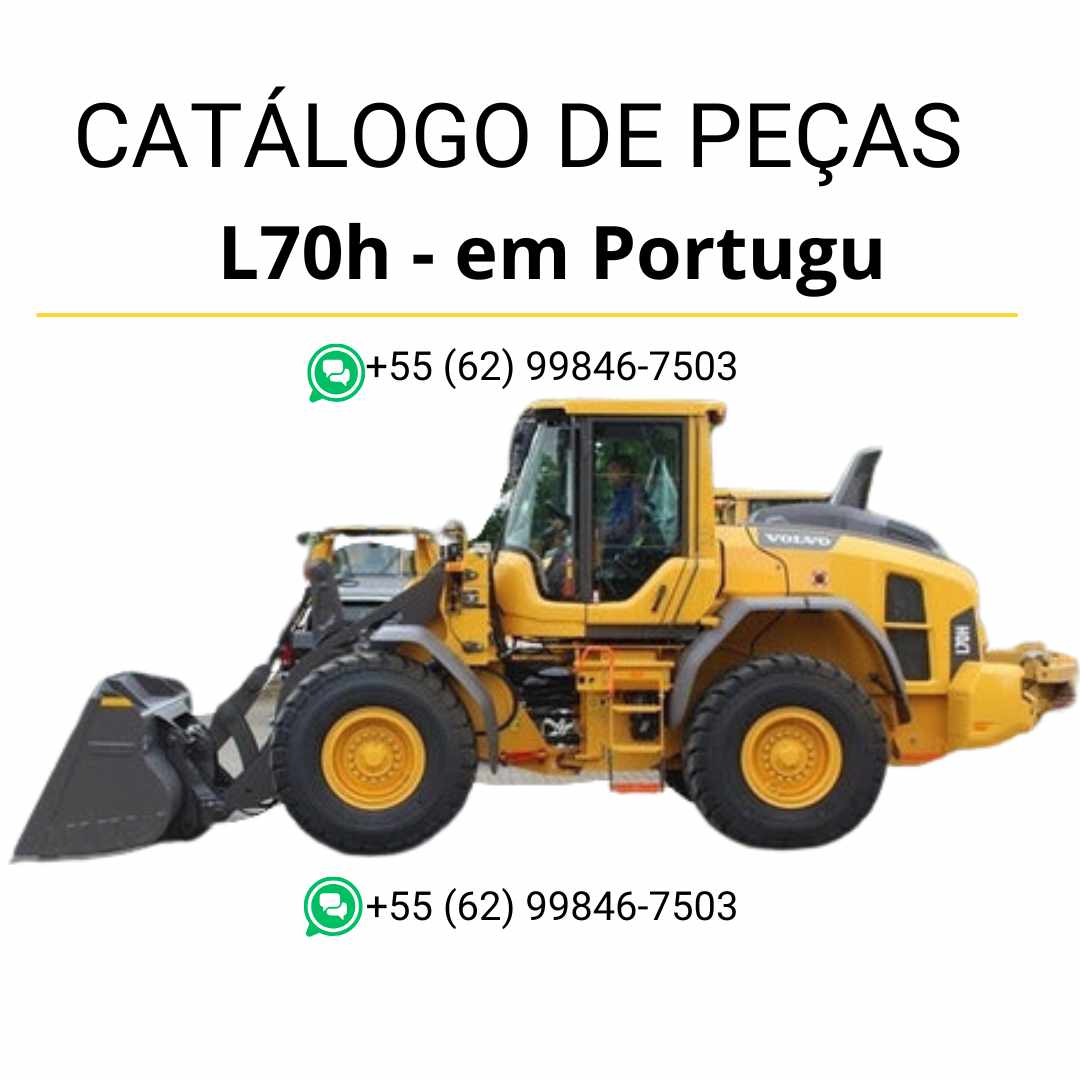 Catálogo de peças da pá carregadeira Volvo L70H em PDF, com diagramas completos e conteúdo em português