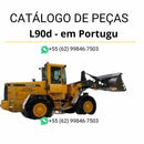Catálogo de peças da pá carregadeira Volvo L90D em PDF, com diagramas técnicos completos e conteúdo em português
