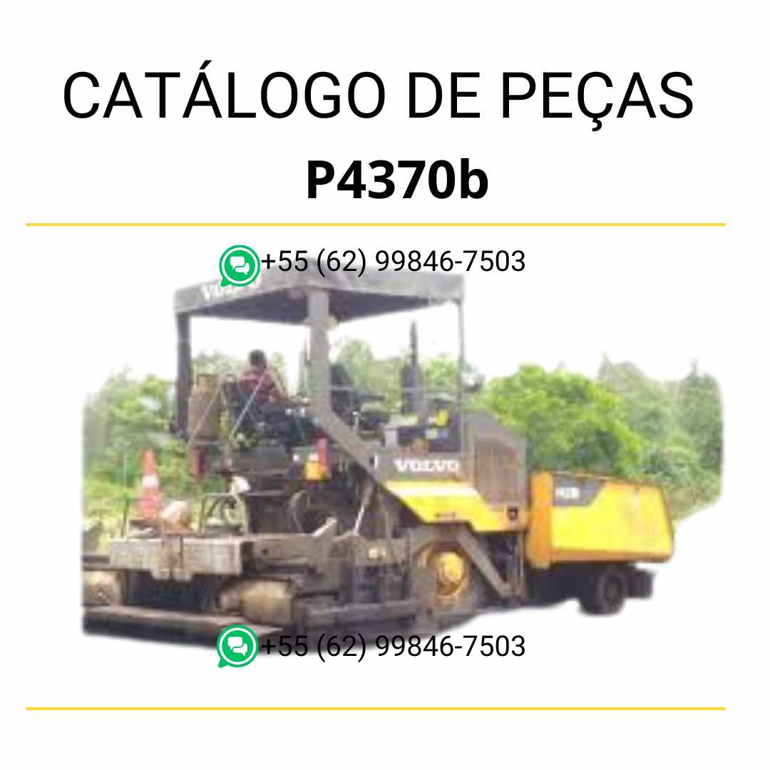Catálogo de peças Volvo P4370B para pavimentadora de rodas, em PDF e português, com diagramas técnicos detalhados