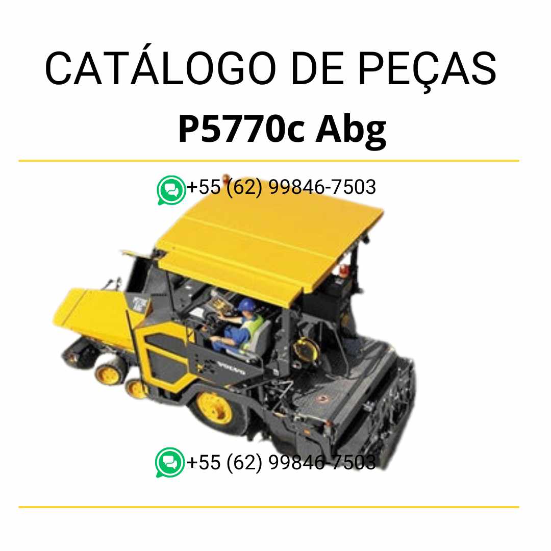 Catálogo de peças Volvo P5770C ABG para pavimentadora de rodas, em PDF e português, com códigos e diagramas técnicos