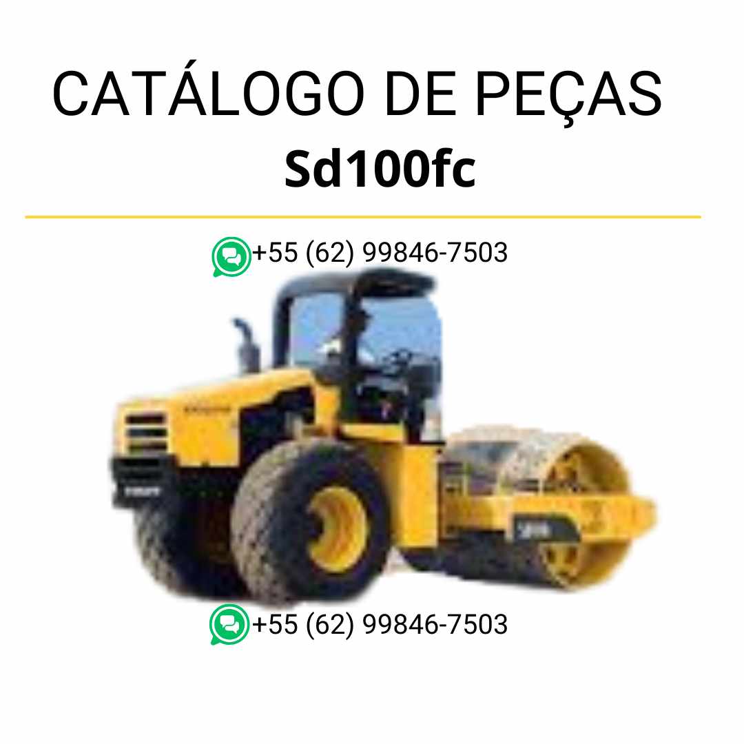 Catálogo de peças em PDF do compactador de solo Volvo SD100FC, com diagramas técnicos em português e códigos detalhados para manutenção