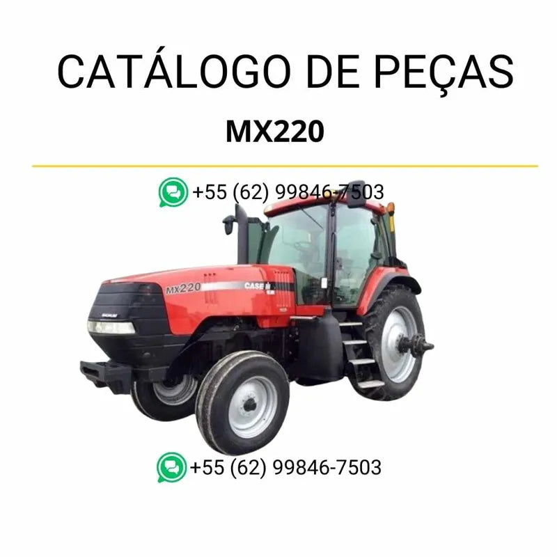 Catálogo de peças CASE IH MX220 Magnum 1999-2002 em PDF, com ilustrações técnicas e lista detalhada de componentes