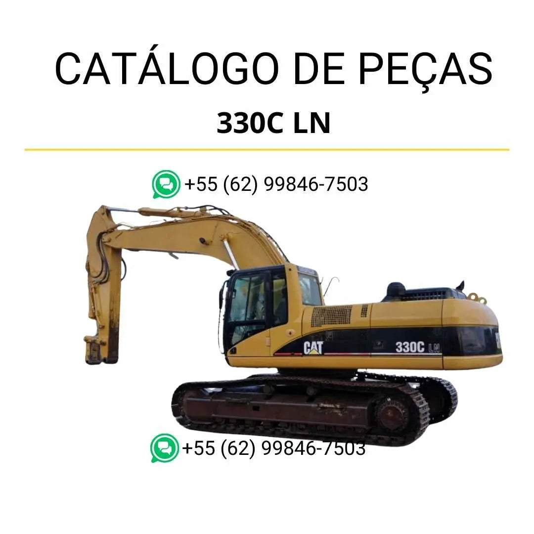 Catálogo de peças Caterpillar 330C MH em PDF com diagramas técnicos detalhados e lista completa de componentes originais.