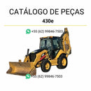 Catálogo de peças da retroescavadeira Caterpillar 430E em PDF com diagramas detalhados, códigos originais e ilustrações técnicas completas.