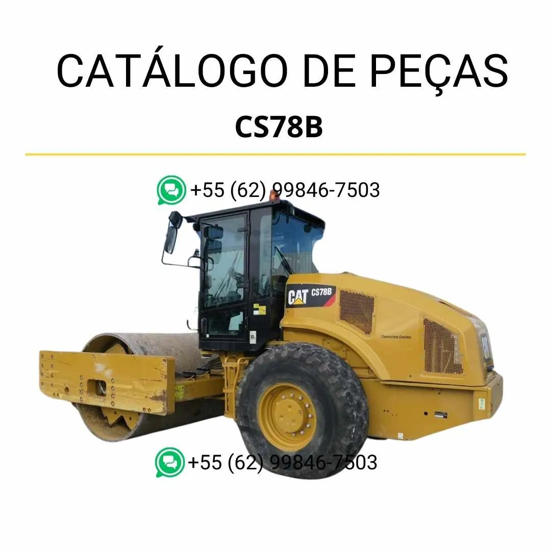 Catálogo de peças Caterpillar CS78B em PDF com ilustrações técnicas detalhadas e lista completa de componentes originais para manutenção.