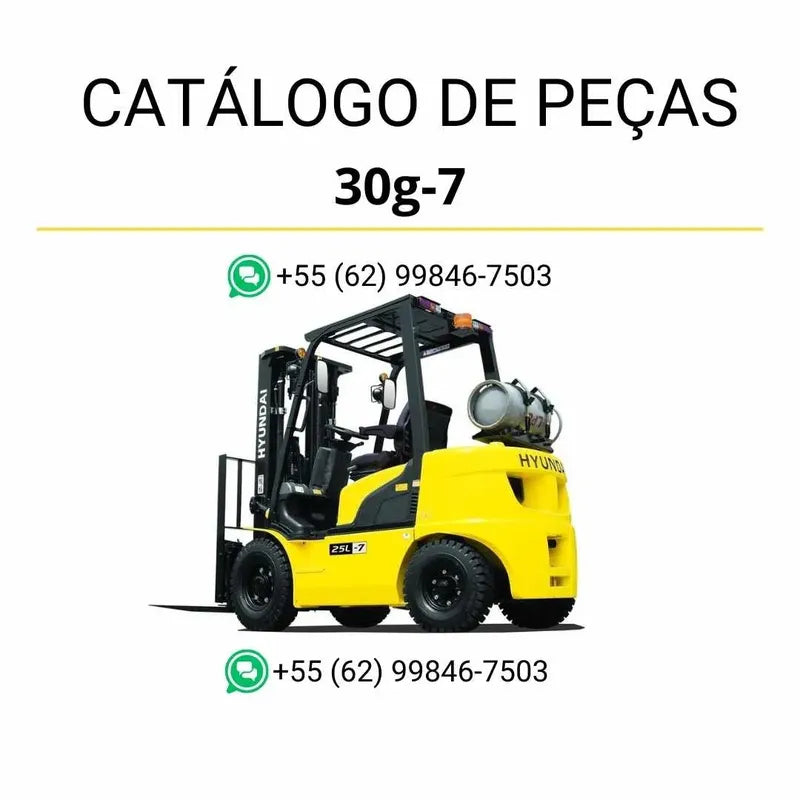 Catálogo de peças Hyundai 20G, 25G e 30G série 7 em PDF, com ilustrações técnicas detalhadas e lista completa de componentes originais.